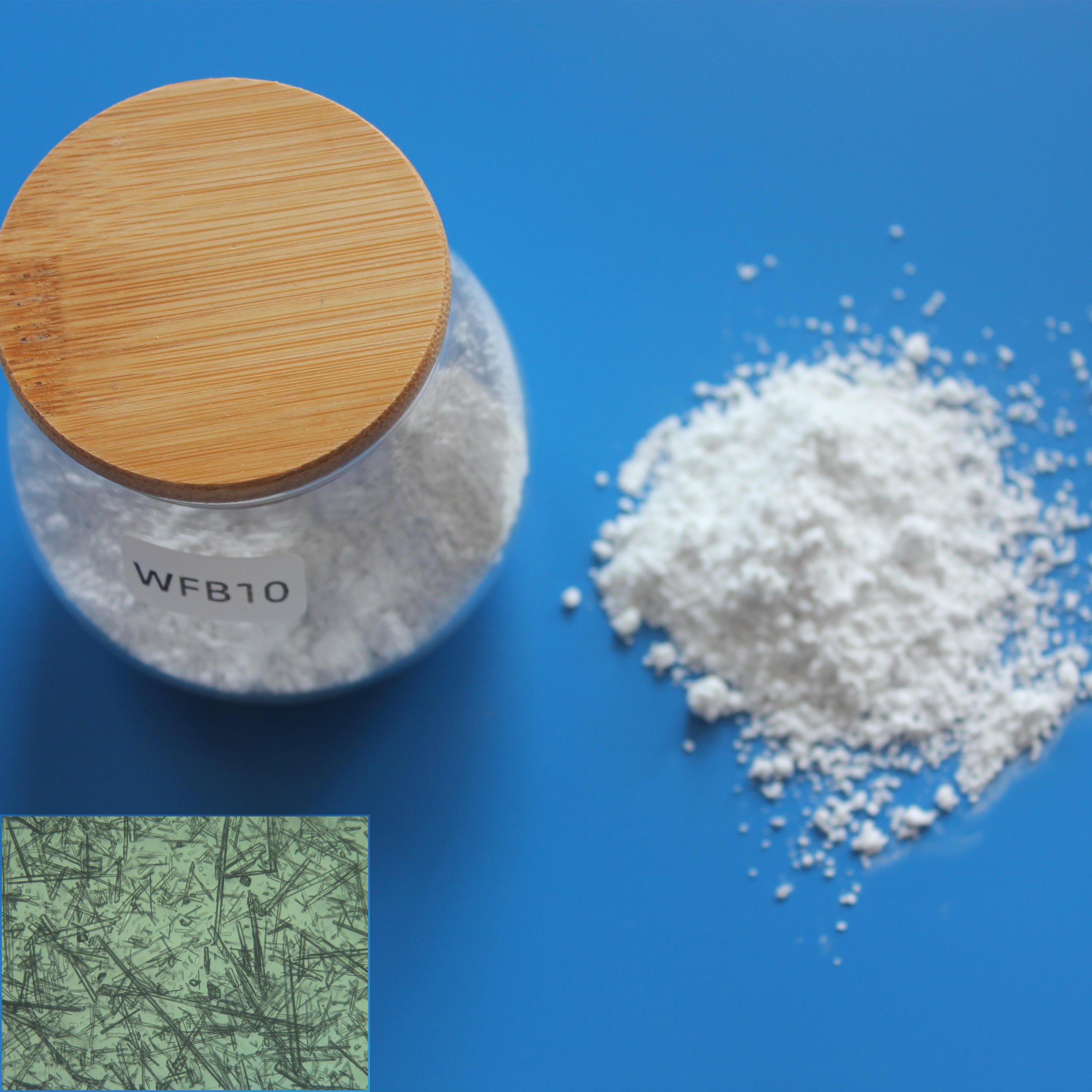 硅灰石纤维橡塑添加填料替代滑石粉替代玻纤阻燃湖北冯家山WFB系列