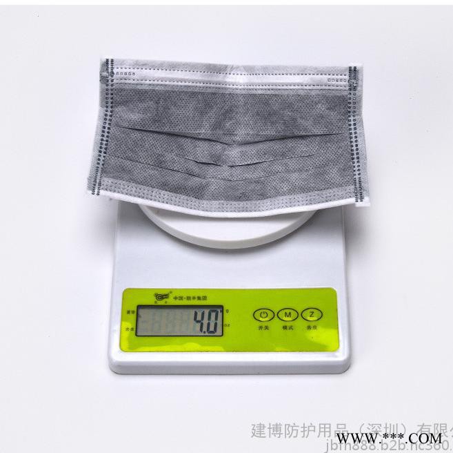 一次性活性炭口罩四层防护防甲醛防雾霾 工厂**灰色盒装图2