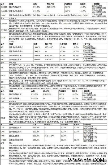 塑料用增白剂 OB-1增白剂 荧光增白剂 OB-1 增白剂图2