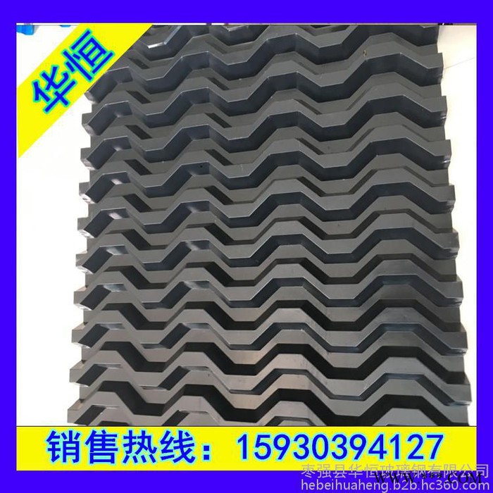 华恒PVC塑料填料黑色PP玻璃钢S波形淋水板鳝鱼养殖用人字板V型Z型填料500*1200图4