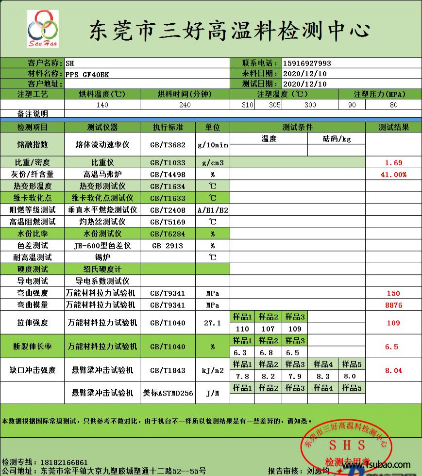 PPS东莞三好塑胶 GF40 无卤阻燃改性塑料图4