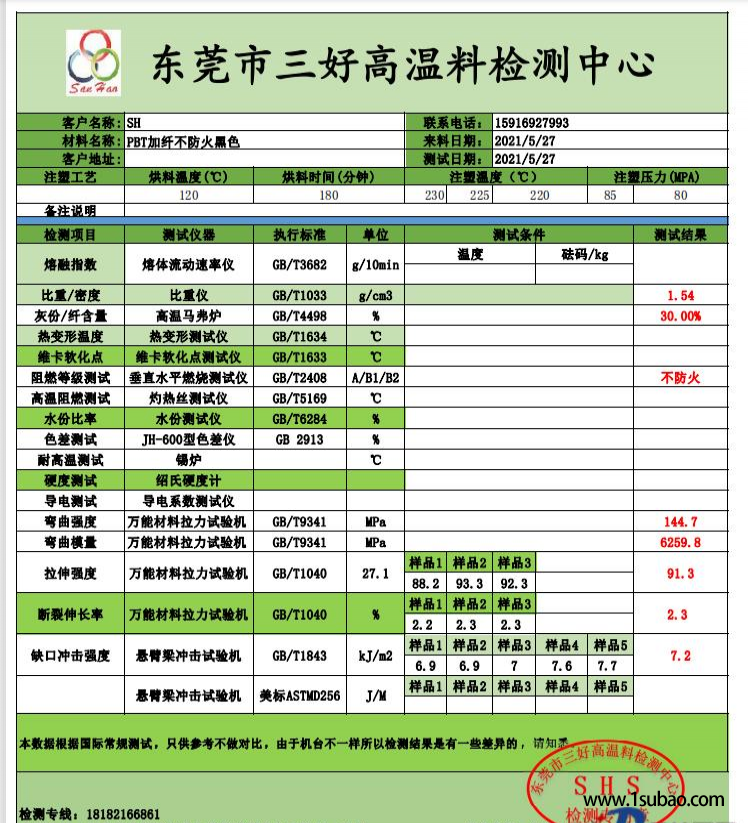 PBT东莞三好塑胶 GF30 不防火改性塑料图4